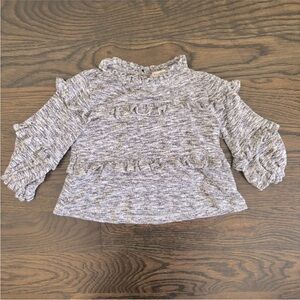 Crewcuts Grey Ruffle Sweater